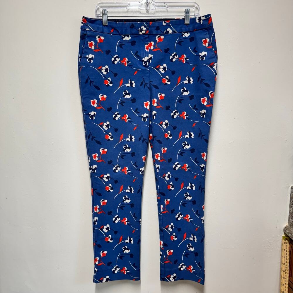 Boden Richmond 7/8 Ankle Pants Floral Stretch Trousers 10 Office Garden Preppy